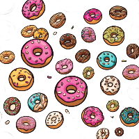 Colorful donuts image