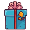 blue gift box icon #1