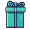 blue gift box icon #3