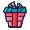 pink gift box icon #1