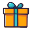 yellow gift box icon #4