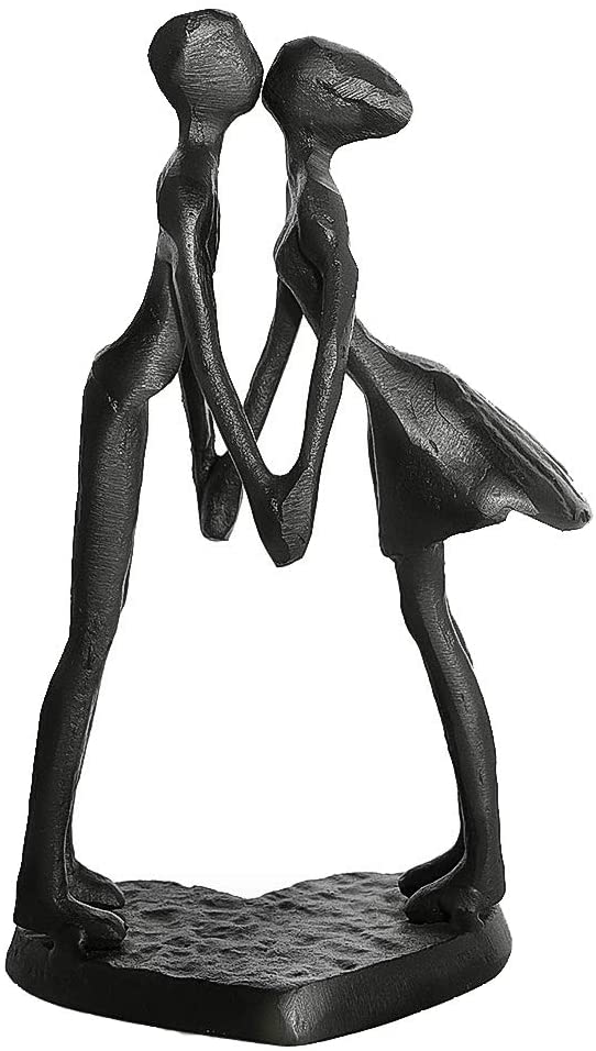 Image of Dreamseden Affectionate Couple Art Iron Sculpture