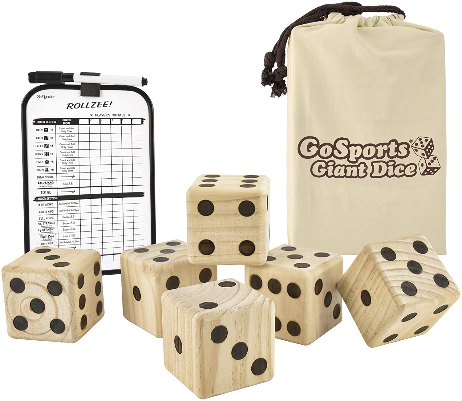Image of Giant Wooden Playing Dice Set
