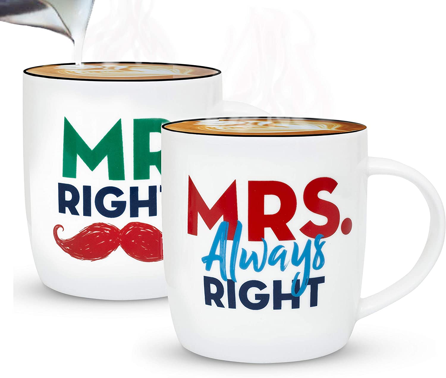 Image of Mr Right and Mrs Always Right Coffee Mugs
