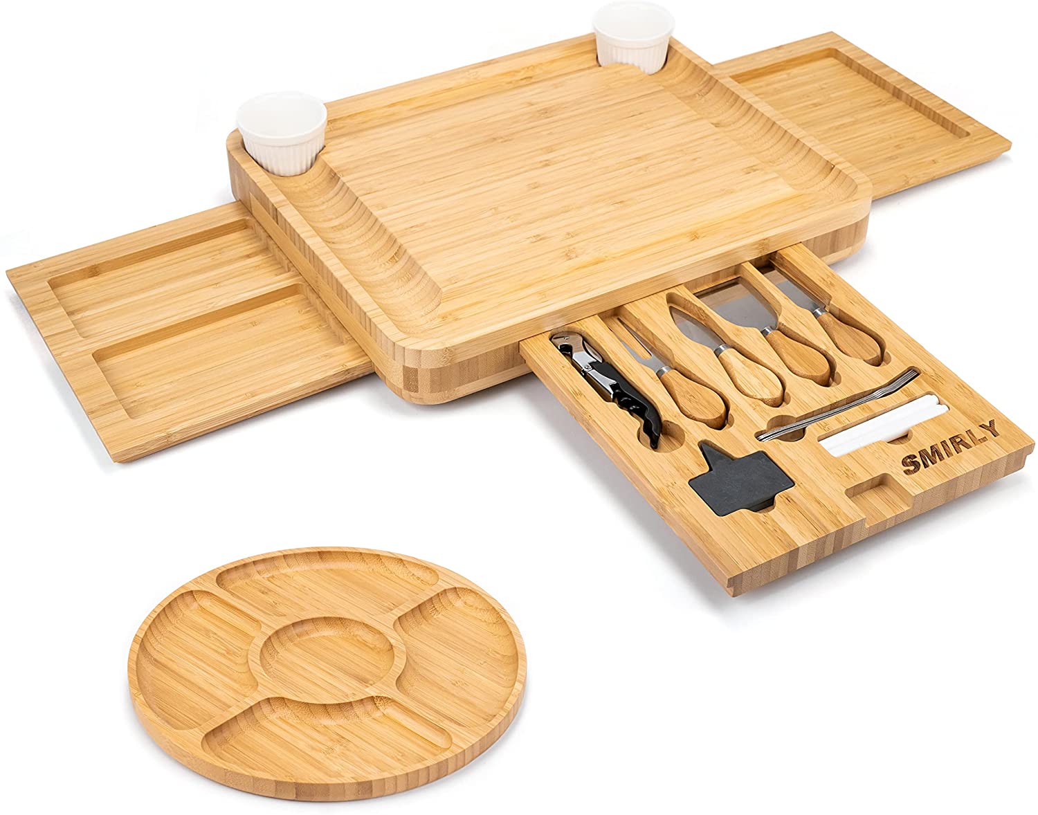 Image of Bamboo Cheese Board and Knife Set